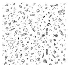 M E G A N A N S E L L On Instagram W E W A N T F O O D Vibes From Serious Colouring Internatio Hand Doodles Art Drawings Sketches Creative Cool Drawings