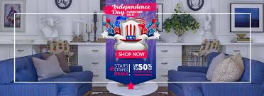 Our Front Page Sale Banner Combines Both 4th July Patriotic Symbolism And Focuses Attention On The Main Product Summer Furniture Furniture Sale Furniture Deals