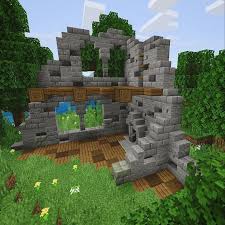 Voici Un Petit Batiment Que J Ai Construit Hier J Adore Les Batiments Abandonnes En Ruines Minecraftbuildingideas Minecraft Architecture Minecraft Houses Minecraft Plans