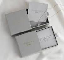 50pcs 9*9*3.5cm Gray Paper Drawer Box Custom Jewelry Box ...
