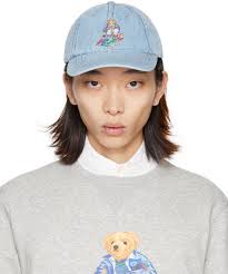 Polo Ralph Lauren Blue Polo Bear Denim Ball Cap