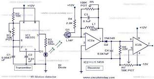 Infrared Ir Motion Detector Circuit With Motion Detector Alarm And Infrared Sensor The Motion Sensor Circuit Diagram A Motion Detector Detector Motion Sensor