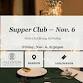 Supper Club — Nov. 6