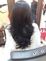 V shaped haircut long hair feather cut vs layer cut. Pin On Haircut