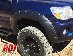 Choose from pocket style, painted, extra wide, oe, and riveted styles. 2005 2011 Toyota Tacoma Pro Offroad Bolt On Style Fender Flares By Rdj Trucks 10 6010 10 6011