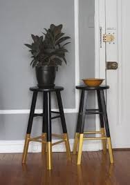 Black And Gold Bar Dipped Bar Stools Black Gold Dipped Furniture Diy Bar Stools Decor