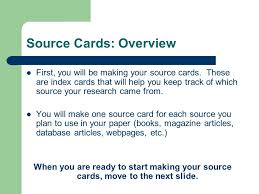 You don't need perfect grammar skills or a padded portfolio to become a freelance writer. Source Cards Getting Started This Power Point Will Help Take You Through The Process Of Writing Your Source Cards And Making Sure They Are Perfect Ppt Download