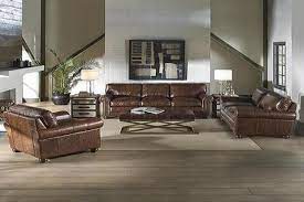 Genesis Leather Sofa Loveseat Katy Furniture Full Grain Leather Sofa Showroom Living Room Colonial Living Room