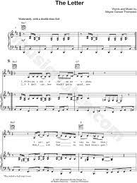 Learning made easier with letternotes! Joe Cocker The Letter Sheet Music In B Minor Transposable Download Print Sku Mn0129836