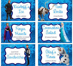 Instant Download Food Labels Disney Frozen Birthday By Partymyway 5 00 Disney Frozen Birthday Party Frozen Birthday Party Food Frozen Themed Birthday Party