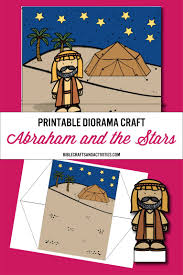 It shows him looking up to see the stars as mentioned in god's promise. Abraham Craft As Many As The Stars