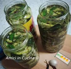Zucchine sott olio senza cottura. Zucchini Sottolio Con Aceto Senza Cottura Amici In Cucina