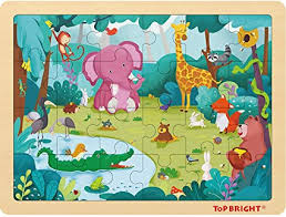 Find hundreds of free jigsaw puzzles to piece together on your computer or to share with friends. Amazon Com Top Bright 24 Piece Toddler Puzzles 3 Year Old Wooden Jigsaw Puzzles For Kids Ages 4 8 Forest Animals Toys Games