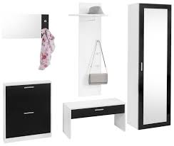 Garderoben Set Torino 5 Tlg Mit 5 Haken Fur 299 99 Paneel Schuhschrank Spiegel Bank Und Garderobenschra Garderoben Set Garderobe Schrank Schuhschrank