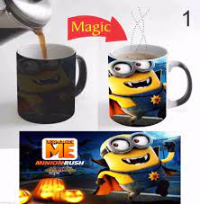 Despicable Me Minions Kids Mugs Coffee Mug Heat Sensitive Transforming Cup Cold Hot Heat Changing Color Magic Mug Tea Cup Minion Halloween Minions Kids Minions