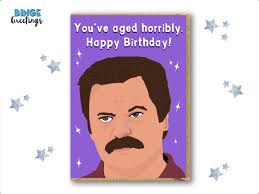 Ron Swanson Birthday Card Parks and Recreation Birthday Card Ron Swanson  Quote Card Funny Ron Swanson Gift Funny Quote Card Insult