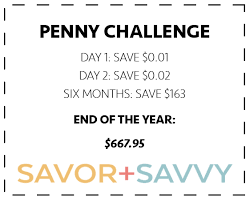 10 Ways To Win The Penny Challenge Free Printable Savor