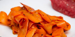 Tagliatelles De Carottes A La Sauce Soja Je Cuisine Mon Potager Tagliatelle De Carotte Recette Carottes Tagliatelles De Legumes