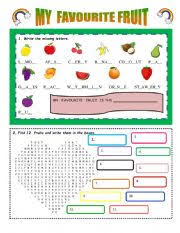 My favourite fruit is the mango. My Favourite Fruits Esl Worksheet By Elishor