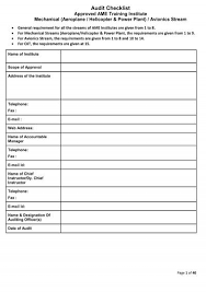 If you're looking to buy airplanes, helicopters, jets, or. Audit Checklist Ame Training Institute Directorate General Of Civil