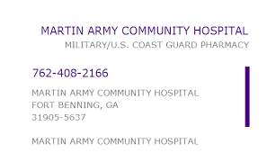 Martin army community hospital contact phone number is : 1174936942 Npi Number Martin Army Community Hospital Fort Benning Ga Npi Registry Medical Coding Library Www Hipaaspace Com C 2021
