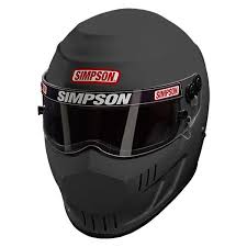 Simpson Speedway Rx Fiberglass Racing Helmet Flat Black Xl Size