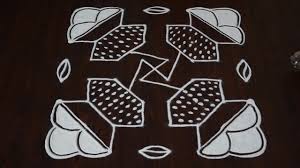 Pongal pot with flowers kolam. Kolangal Boys Hairstyles