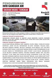 Syarikat air johor holdings jas. Saj Muar
