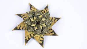 Decorate your room or give it to your friends! Dollar Origami Xmas Star Making Idea For Gifting Money At Christmas Youtube Christmas Origami Origami Xmas Star Money Origami
