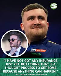 Luke Littler is not ruling out insuring his right arm in a David  Beckham-esque move 👀 Becks insured his legs for £78million ($100m) during  his career to mitigate the fallout of a