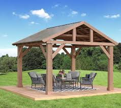 Das schmuckstück im herzen des gartens ein gartenpavillon bietet geschütztes verweilen abseits des haupthauses. Westmann Holz Pavillon Yukon 14x12 Gartenpavillon Natur 427x366 Cm Mygardenhome