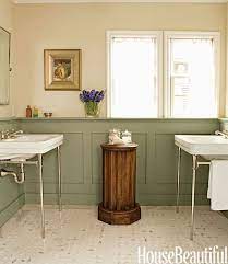 One of the easiest and most effective ways to use green in your bathroom is simply by repainting the walls with a rich, glorious shade like this one from kathrynlavin. Green Bathrooms Ideas For Green Bathrooms