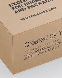 Kraft Paper Box Mockup In Box Mockups On Yellow Images Object Mockups Box Mockup Paper Box Stationery Mockup