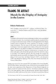 ✓ free for commercial use ✓ high quality images. Pdf Framing The Artifact Murals For The Display Of Antiquity In The Louvre Felicity Bodenstein Academia Edu