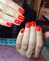 Short Coffin Shaped Nails Red Nail And Manicure Trends Beautiful, matte blue acrylic nails.