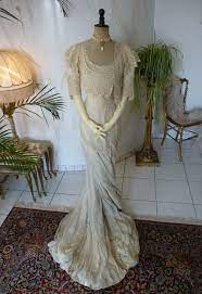 Hilfreiche tipps für den verkauf. Exquisites Belle Epoque Hochzeitskleid Ca 1909 Www Antique Gown Com