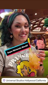 FINALLY got to check out the Super Nintendo World at @Universal Studios  Hollywood ! Rode the Mario Kart ride and ate at Toadstool Cafe! The ride  was amazing. You get a headset and glasses to put