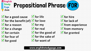 The prepositional phrase in each sentence is italicized for easy identification. 19 Prepositional Phrase For Examples English Study Page