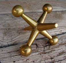 Vintage Brass Jack Jax Paperweight Bill Curry George Nelson Brass Jacks Bookend Mid Century Modern Atomic Decor Oversize Atomic Decor Vintage Brass Brass