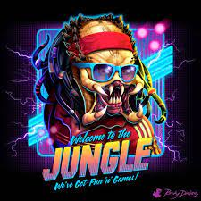 Welometothejungle 600 Horror Art Welcome To The Jungle Retro Wave