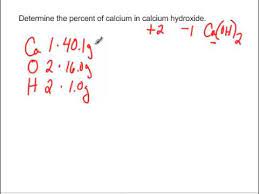 Percent Of Calcium In Calcium Hydroxide Youtube