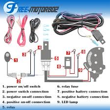 Universal Led Light Bar Fog Light Wiring Harness Kit 40a 12v Switch Relay Fuse Ebay