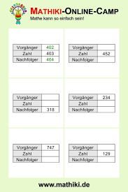 Vorganger Nachfolger Bis 1000 Klasse 3 Lernen Tipps Schule Matheaufgaben Mathe
