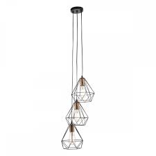 Buy the best and latest geometric light on banggood.com offer the quality geometric light on sale with worldwide free shipping. Geometric 3lt Pendant Cluster In Black And Copper Lighting Company