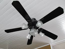 Maybe you would like to learn more about one of these? Diy Repainted Ceiling Fan I Updated Our 20 Year Old Fan With Black Spray Paint I Like How It Looks Against Our Black Spray Paint Ceiling Fan Plank Ceiling