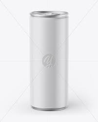 Metallic Drink Can W Matte Finish Mockup In Can Mockups On Yellow Images Object Mockups