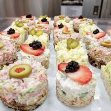 Bryanskelding Open Faced Ham Salad Egg Salad And Chicken Salad Sandwiches From Banquet Sous Chef Nancy Tea Sandwiches Ham Salad Food