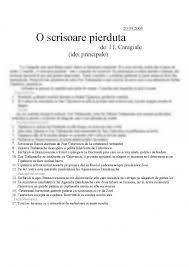 O scrisoare pierdută (romanian for a lost letter) is a play by ion luca caragiale. Referat O Scrisoare Pierduta Idei Principale 330808 Graduo