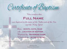 27 sample baptism certificate templates free sample. Baptism Certificate Template