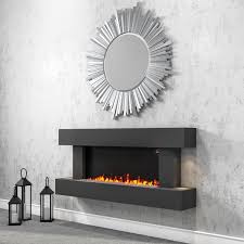 It can efficiently heat up to 400 sq. Grade A1 Amberglo Grey Wall Mounted Electric Fireplace Suite With Log Pebble Fuel Bed Furniture123